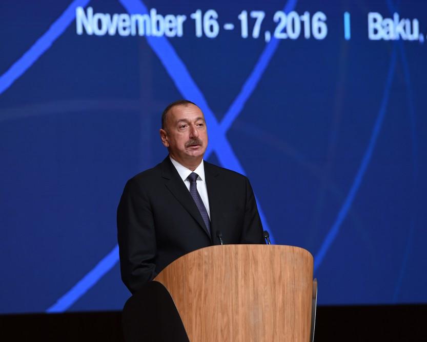 Ilham Aliyev taking part in 5th News Agencies World Congress (PHOTO)