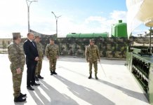 President Aliyev opens military unit in Tartar district (PHOTO)