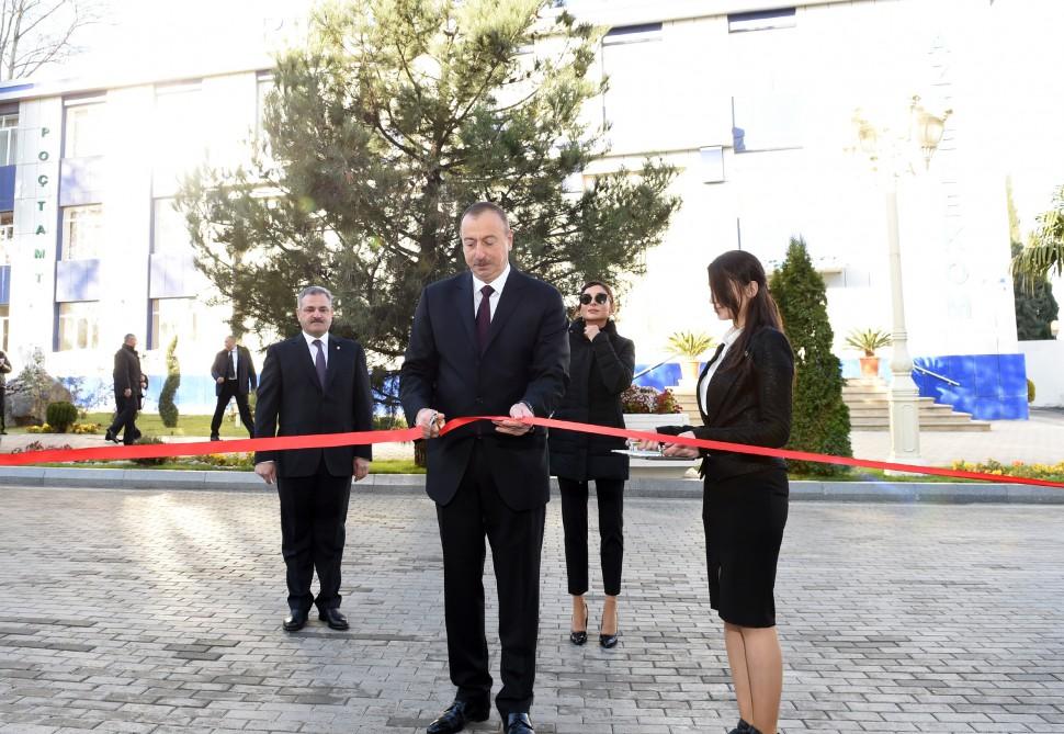 Ilham Aliyev with spouse inaugurate Chess School in Tartar (PHOTO)