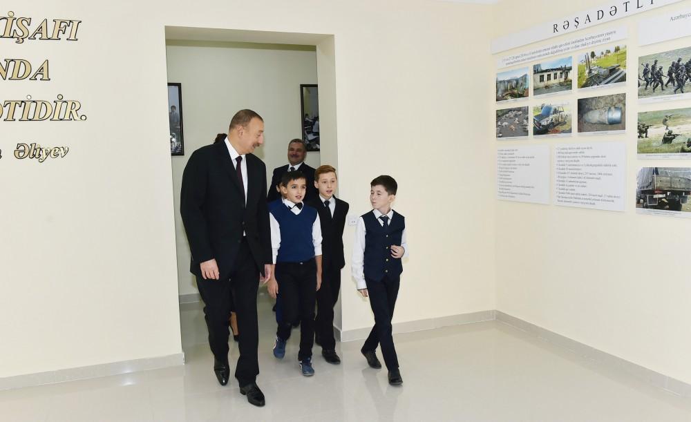 Ilham Aliyev with spouse inaugurate Chess School in Tartar (PHOTO)