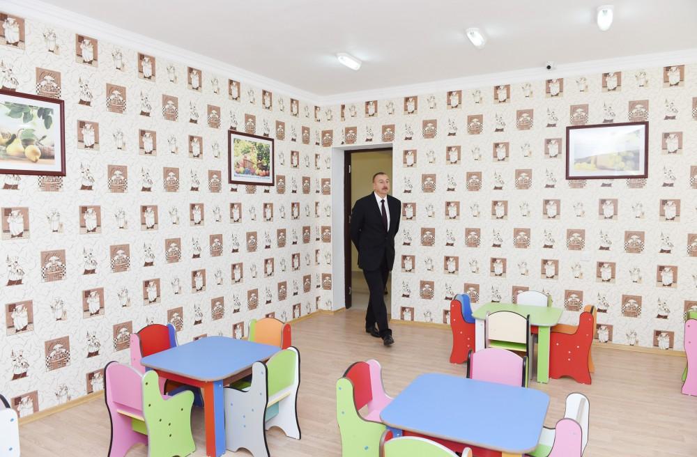 President Ilham Aliyev attends opening of orphanage-kindergarten in Tartar (PHOTO)
