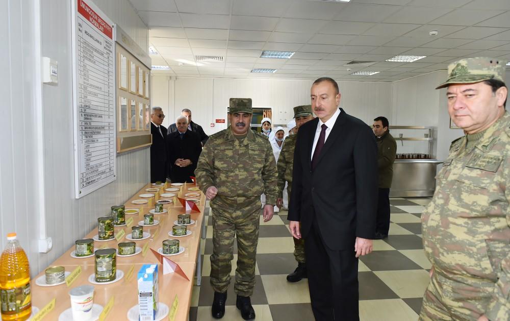 President Aliyev opens military unit in Tartar district (PHOTO)