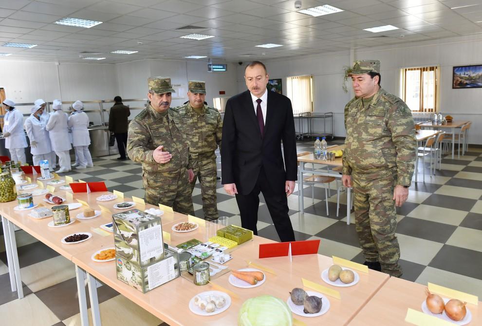 President Aliyev opens military unit in Tartar district (PHOTO)