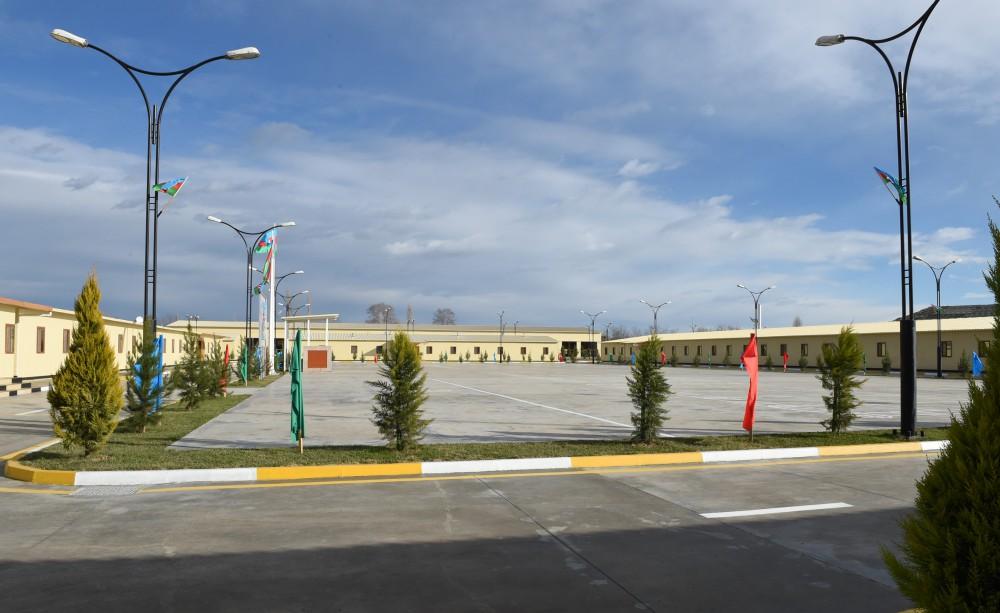 President Aliyev opens military unit in Tartar district (PHOTO)