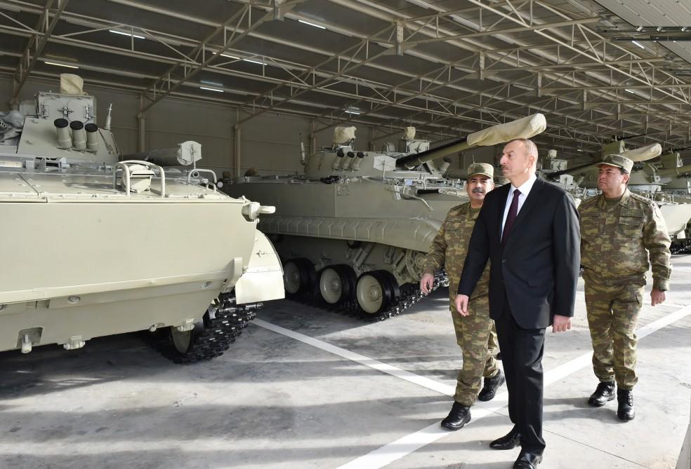 President Aliyev opens military unit in Tartar district (PHOTO)