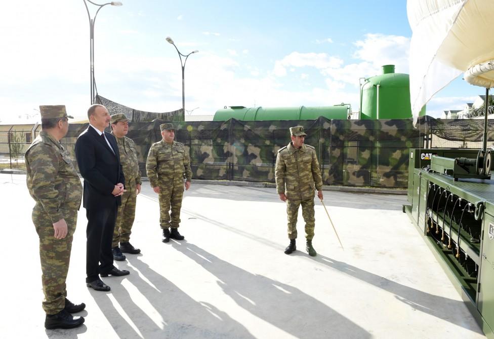 President Aliyev opens military unit in Tartar district (PHOTO)