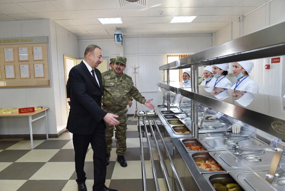 President Aliyev opens military unit in Tartar district (PHOTO)