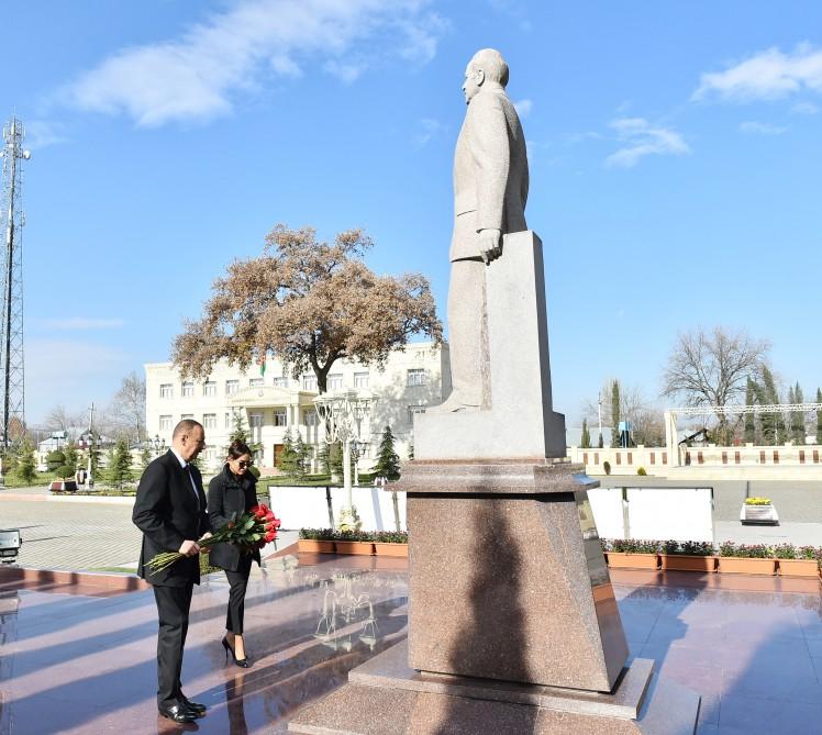 President Aliyev arrives in Aghdam district for visit (PHOTO)