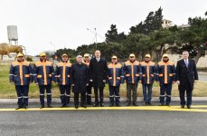Ilham Aliyev opens renovated highway section in Surakhani (PHOTO)