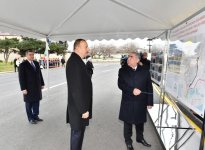 Ilham Aliyev opens renovated highway section in Surakhani (PHOTO)