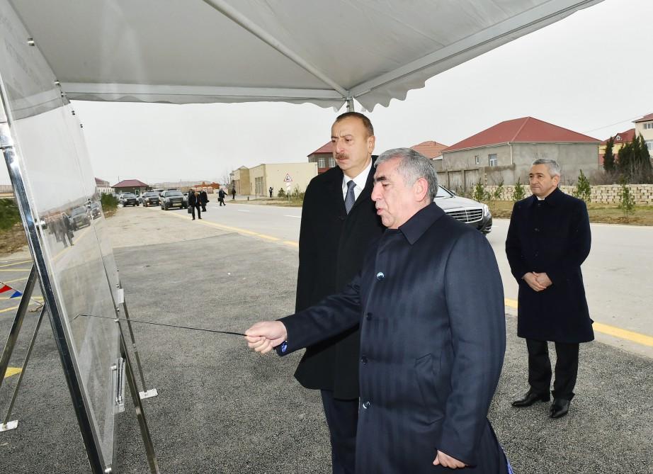 Ilham Aliyev opens renovated highway section in Surakhani (PHOTO)