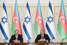 Ilham Aliyev, Benjamin Netanyahu make press statements (PHOTO)