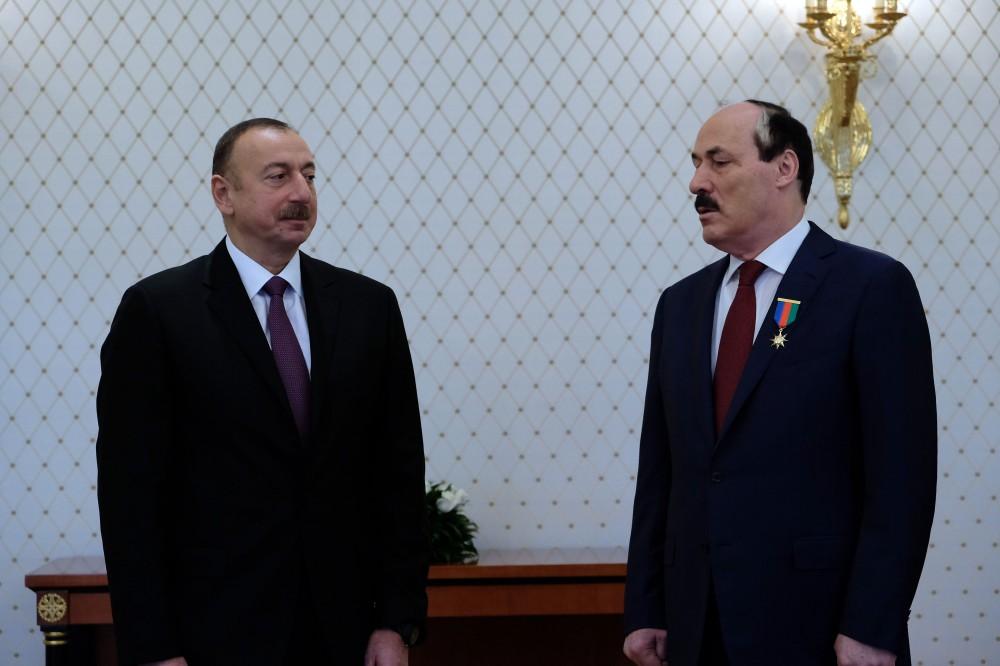 Ilham Aliyev receives head of Dagestan Republic  (PHOTO)