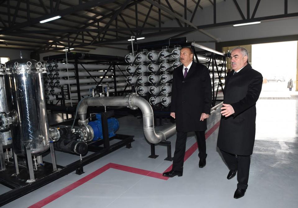 Ilham Aliyev attends ceremony to launch drinking water supply, sewage systems in Julfa (PHOTO)