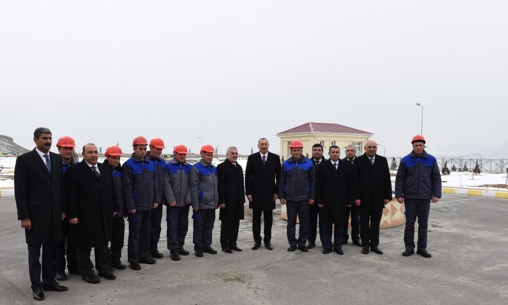 Ilham Aliyev attends ceremony to launch drinking water supply, sewage systems in Julfa (PHOTO)