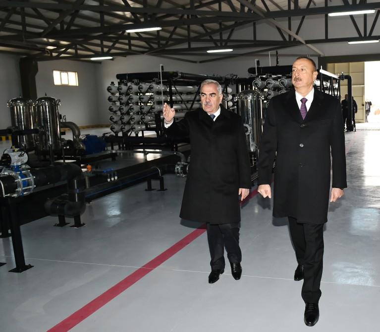 Ilham Aliyev attends ceremony to launch drinking water supply, sewage systems in Julfa (PHOTO)