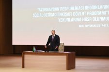 Ilham Aliyev at conference on Azerbaijani regions development  (PHOTO)