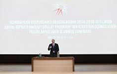 Ilham Aliyev at conference on Azerbaijani regions development  (PHOTO)