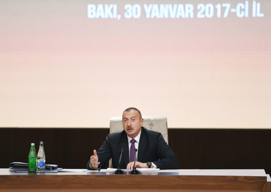 Ilham Aliyev at conference on Azerbaijani regions development  (PHOTO)