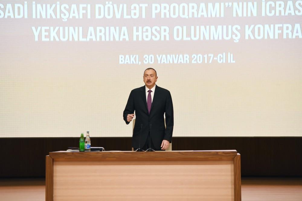 Ilham Aliyev at conference on Azerbaijani regions development  (PHOTO)