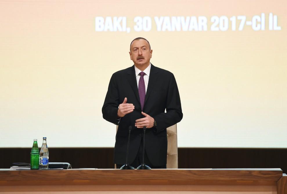 Ilham Aliyev at conference on Azerbaijani regions development  (PHOTO)