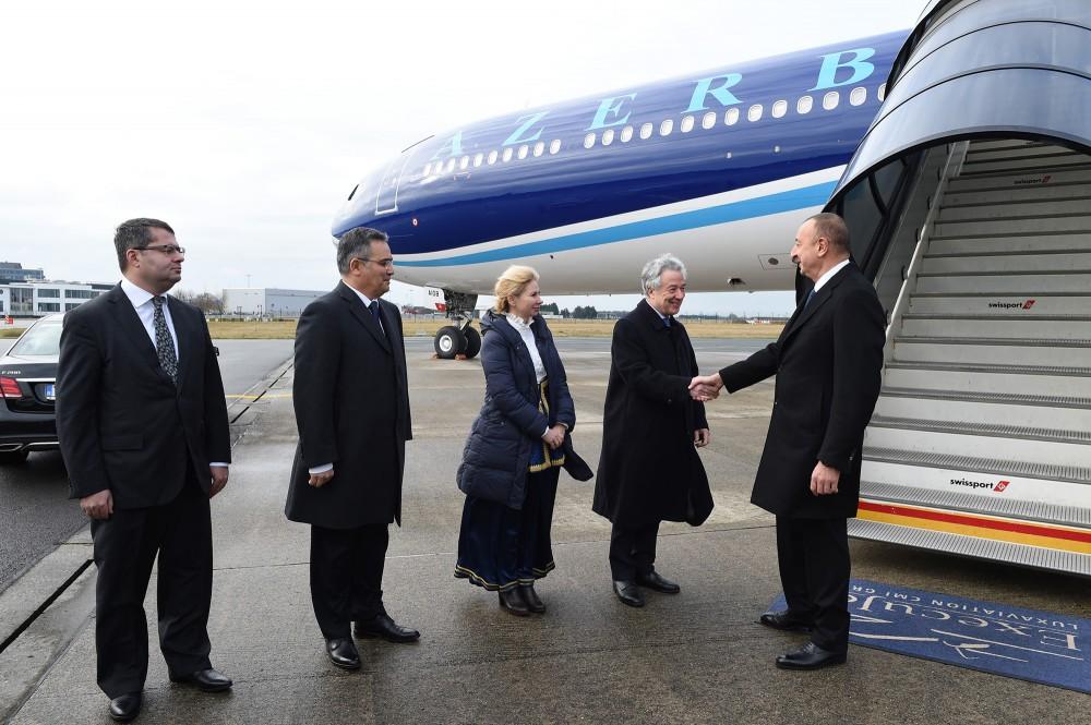 President Ilham Aliyev arrived in Belgium