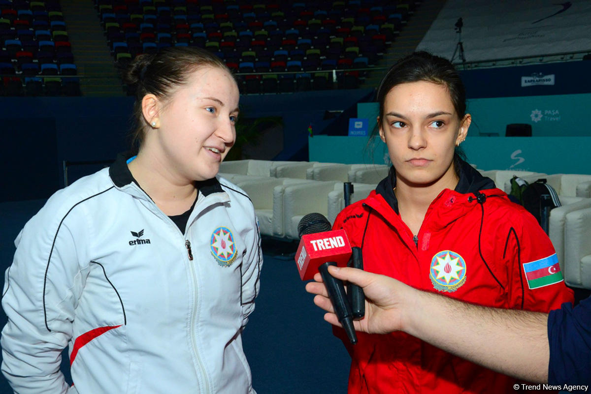 Azerbaijani female gymnasts ready for FIG Baku World Cup (PHOTO)