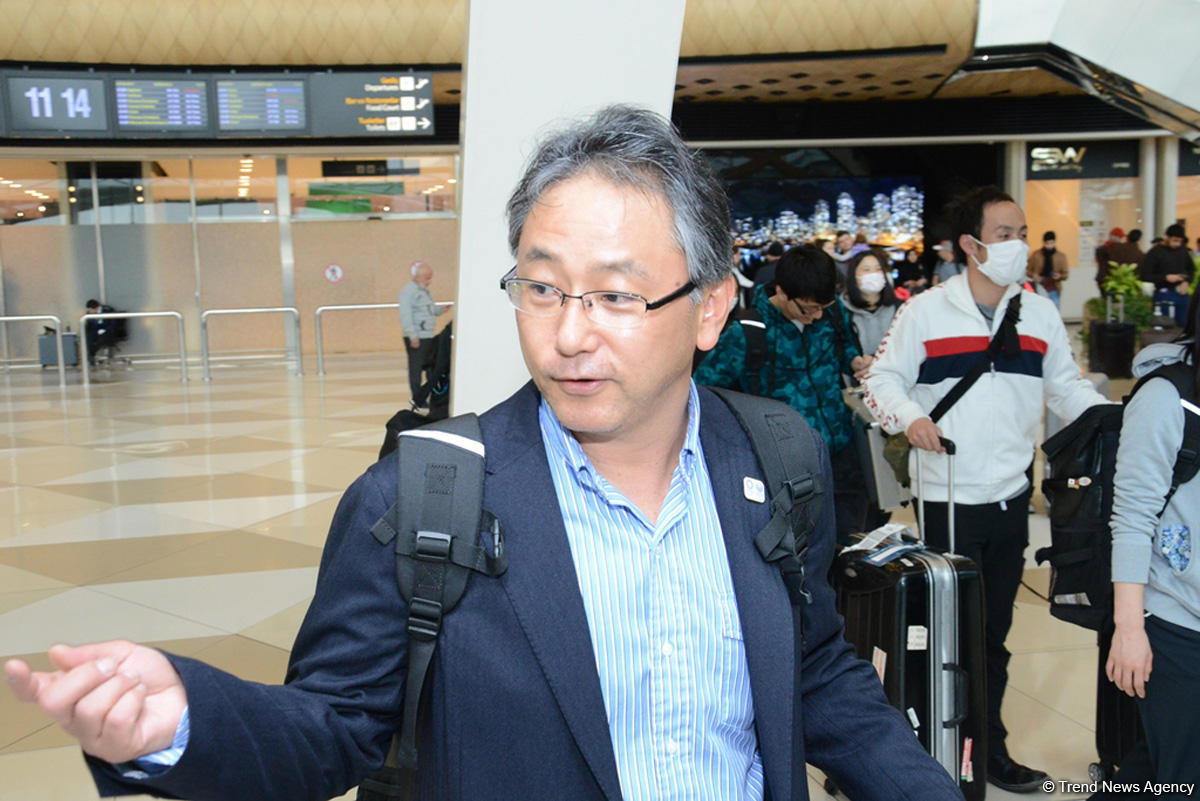 Japanese athletes in Baku to participate in FIG World Cup (PHOTO)