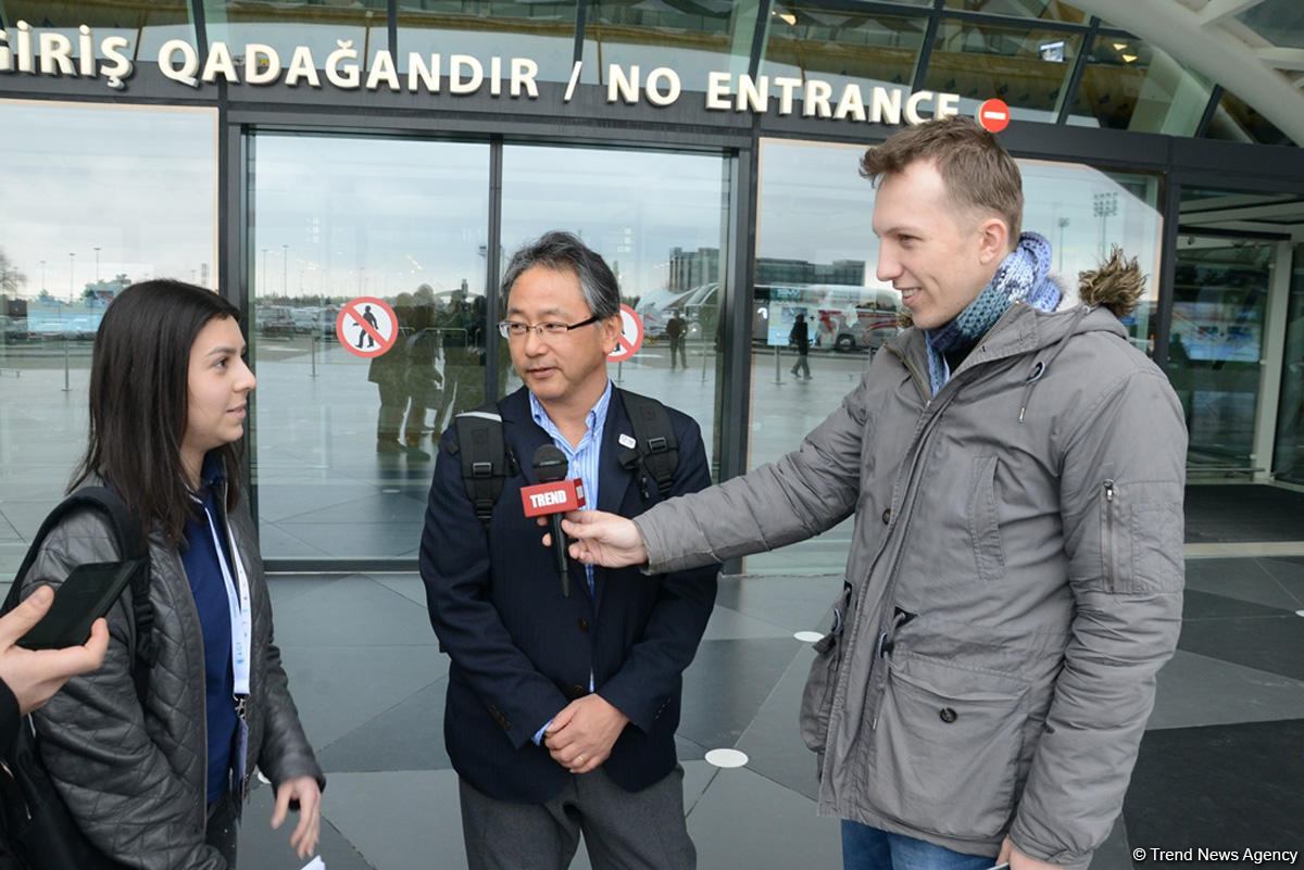 Japanese athletes in Baku to participate in FIG World Cup (PHOTO)