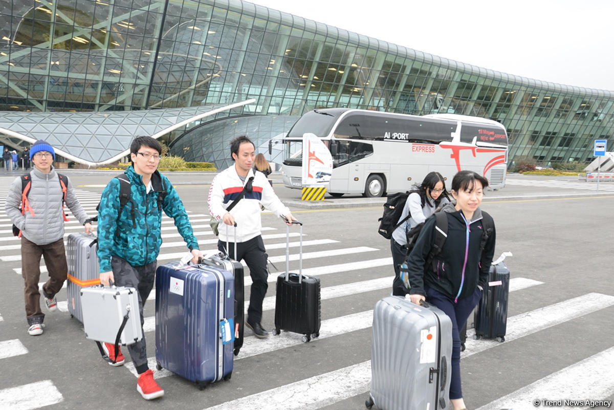 Japanese athletes in Baku to participate in FIG World Cup (PHOTO)