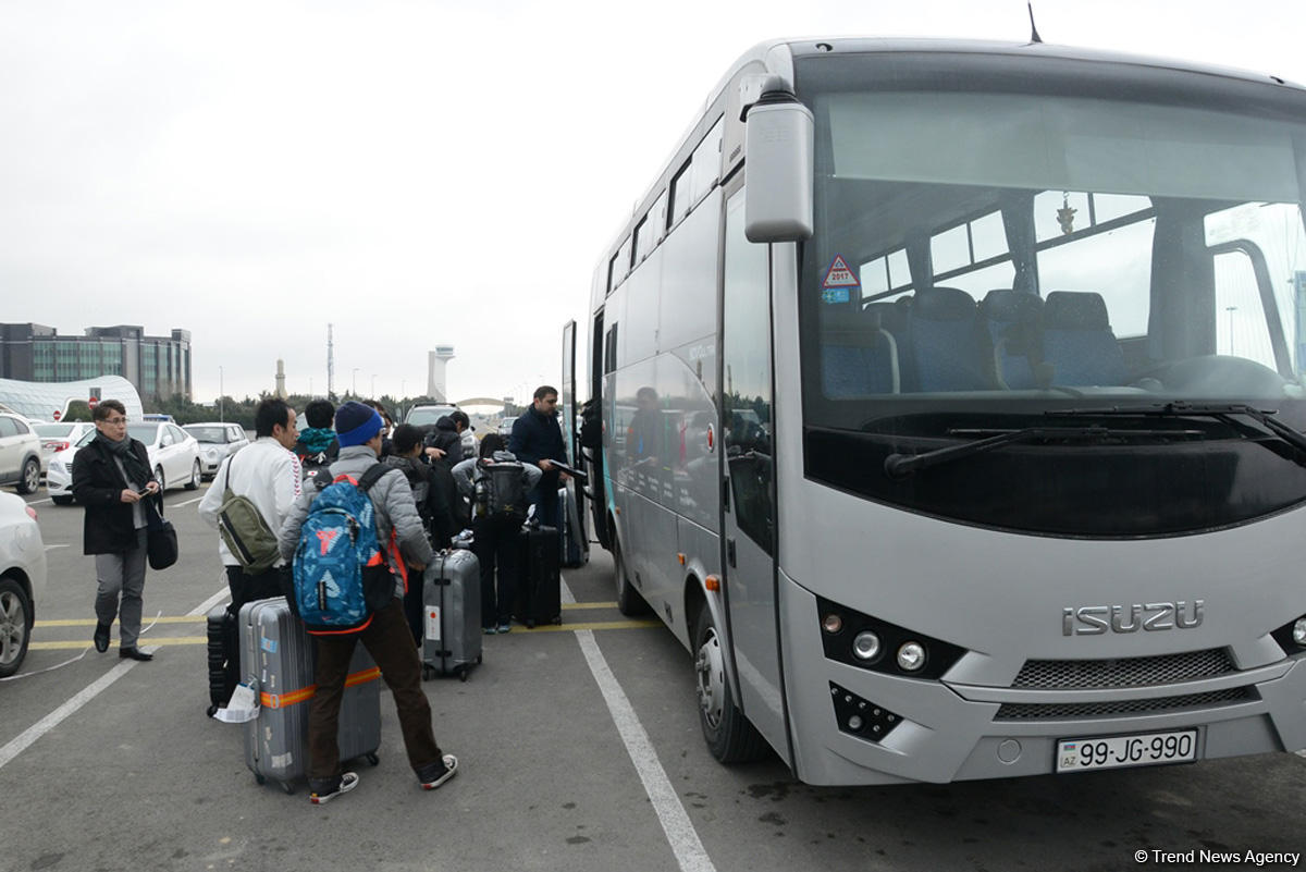 Japanese athletes in Baku to participate in FIG World Cup (PHOTO)