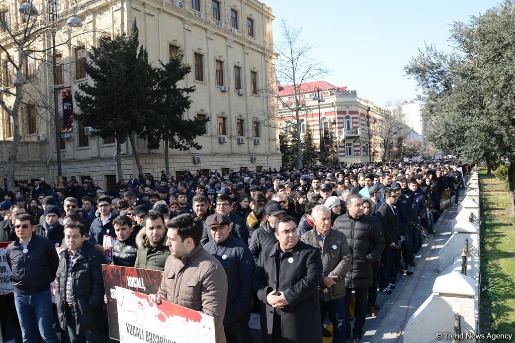 Nationwide march on 25th anniversary of Khojaly genocide held in Baku (PHOTO)