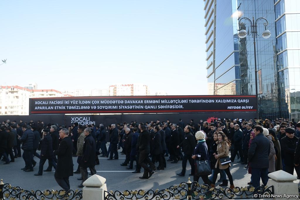 Nationwide march on 25th anniversary of Khojaly genocide held in Baku (PHOTO)