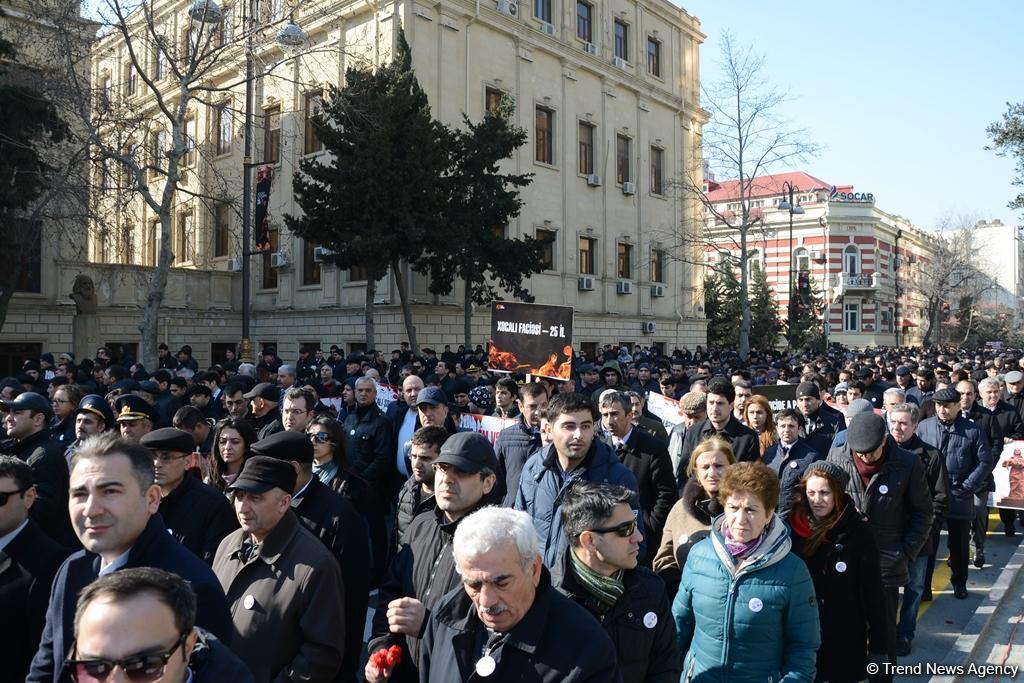 Nationwide march on 25th anniversary of Khojaly genocide held in Baku (PHOTO)