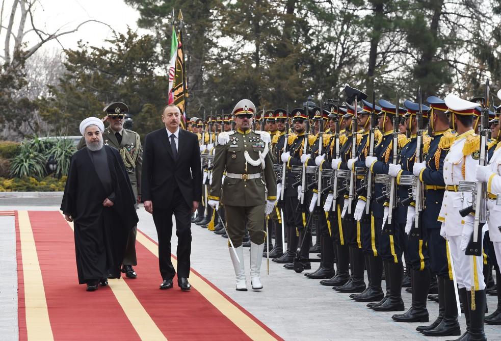 Official welcome ceremony held for Ilham Aliyev in Tehran (PHOTO)
