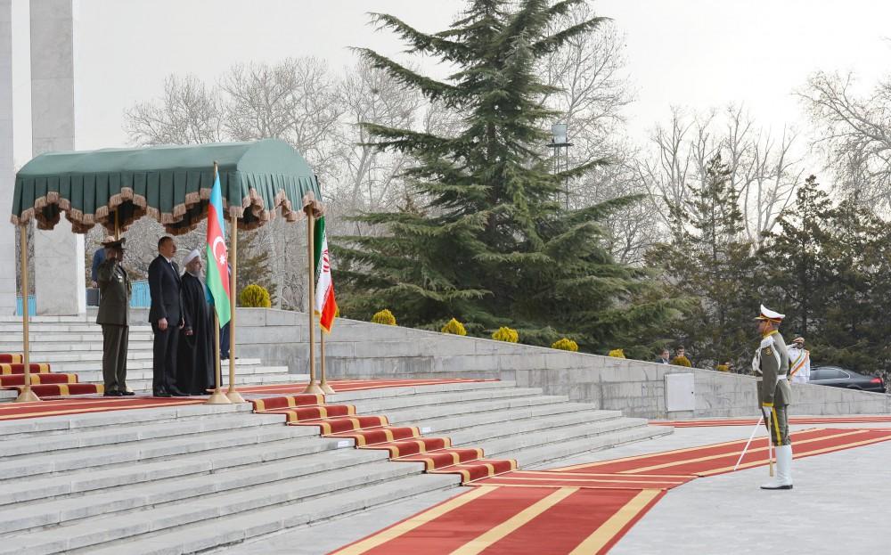 Official welcome ceremony held for Ilham Aliyev in Tehran (PHOTO)