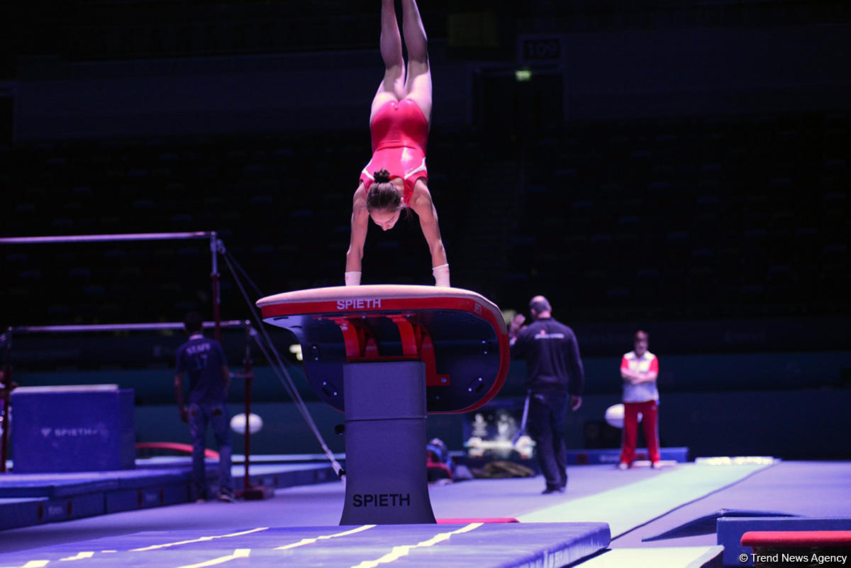 Podium training starts for Baku World Cup in artistic gymnastics (PHOTO)