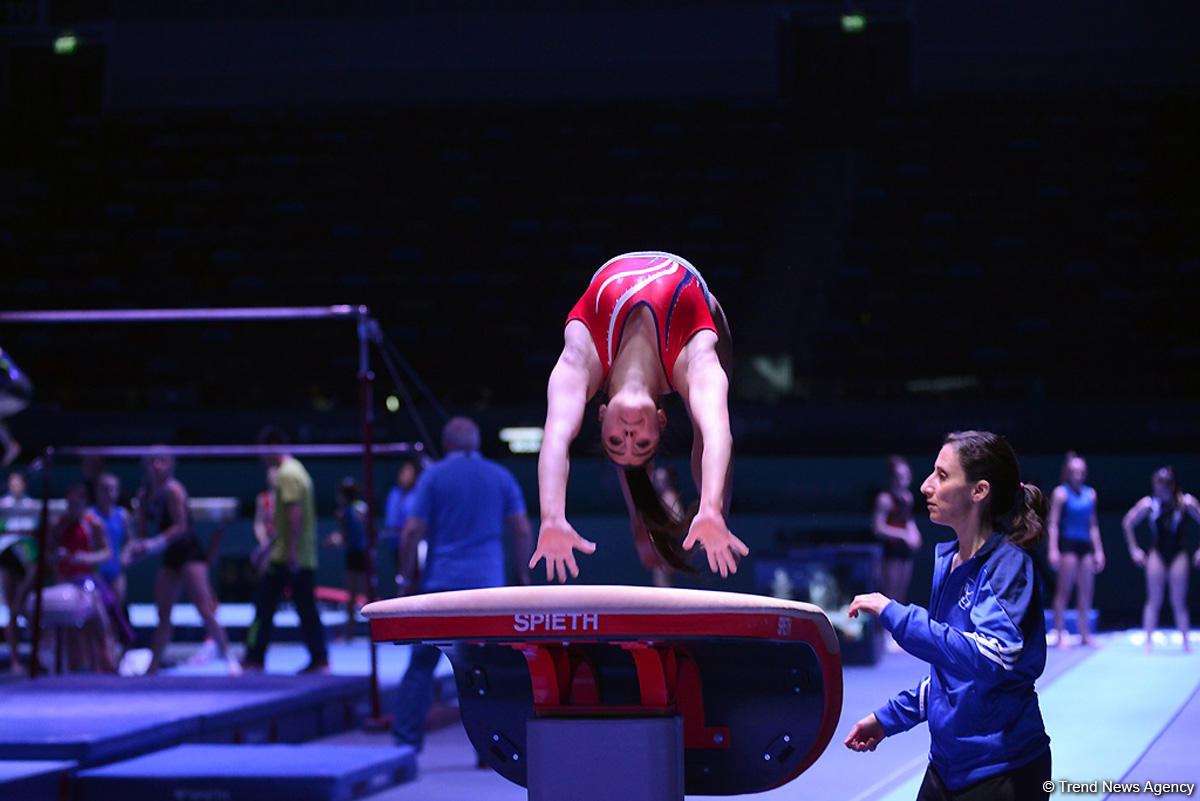 Podium training starts for Baku World Cup in artistic gymnastics (PHOTO)