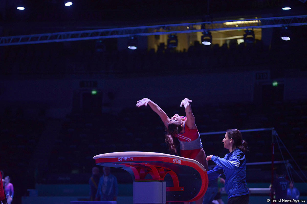 Podium training starts for Baku World Cup in artistic gymnastics (PHOTO)