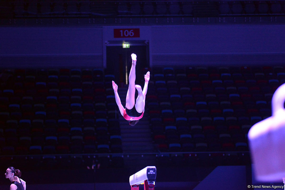 Podium training starts for Baku World Cup in artistic gymnastics (PHOTO)