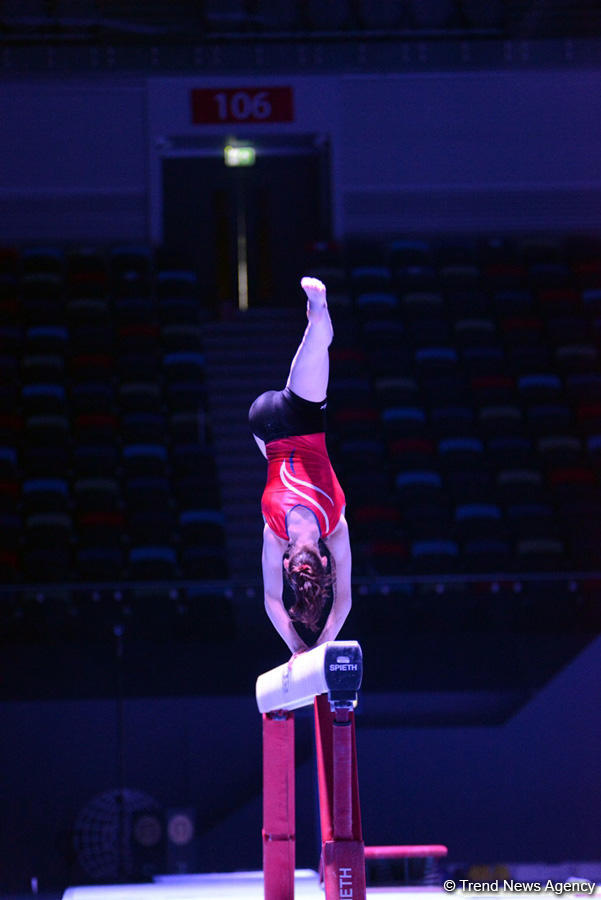 Podium training starts for Baku World Cup in artistic gymnastics (PHOTO)