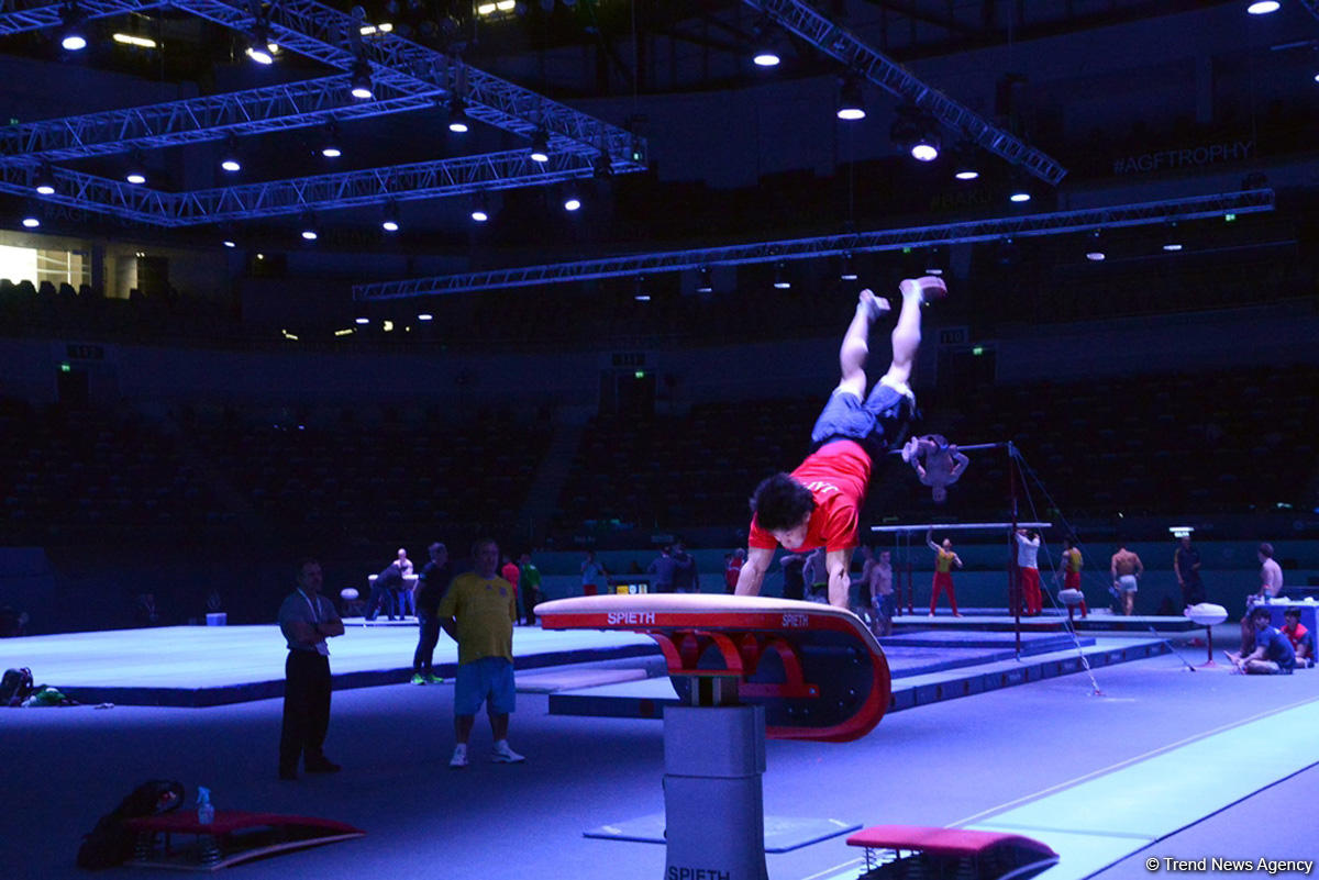 Podium training starts for Baku World Cup in artistic gymnastics (PHOTO)