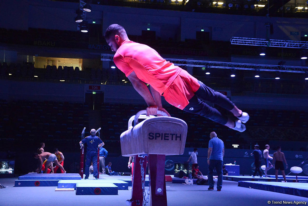 Podium training starts for Baku World Cup in artistic gymnastics (PHOTO)