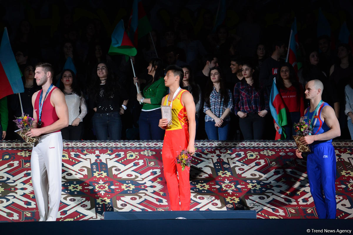 Winners of second day of Baku World Cup in artistic gymnastics finals awarded (PHOTO)