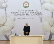 President Aliyev attends conference on development of cotton-growing (PHOTO)