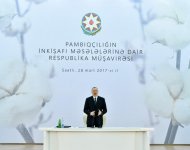 President Aliyev attends conference on development of cotton-growing (PHOTO)