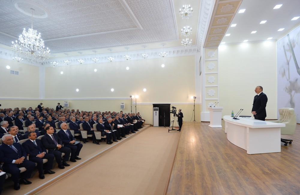 President Aliyev attends conference on development of cotton-growing (PHOTO)