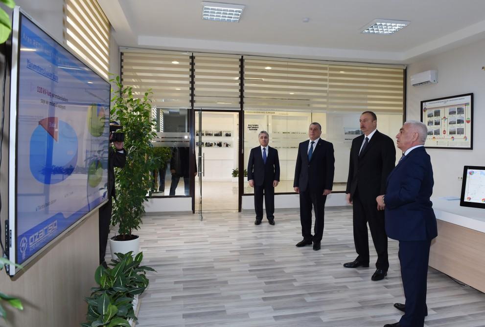 Ilham Aliyev launches substation in Saatli district (PHOTO)