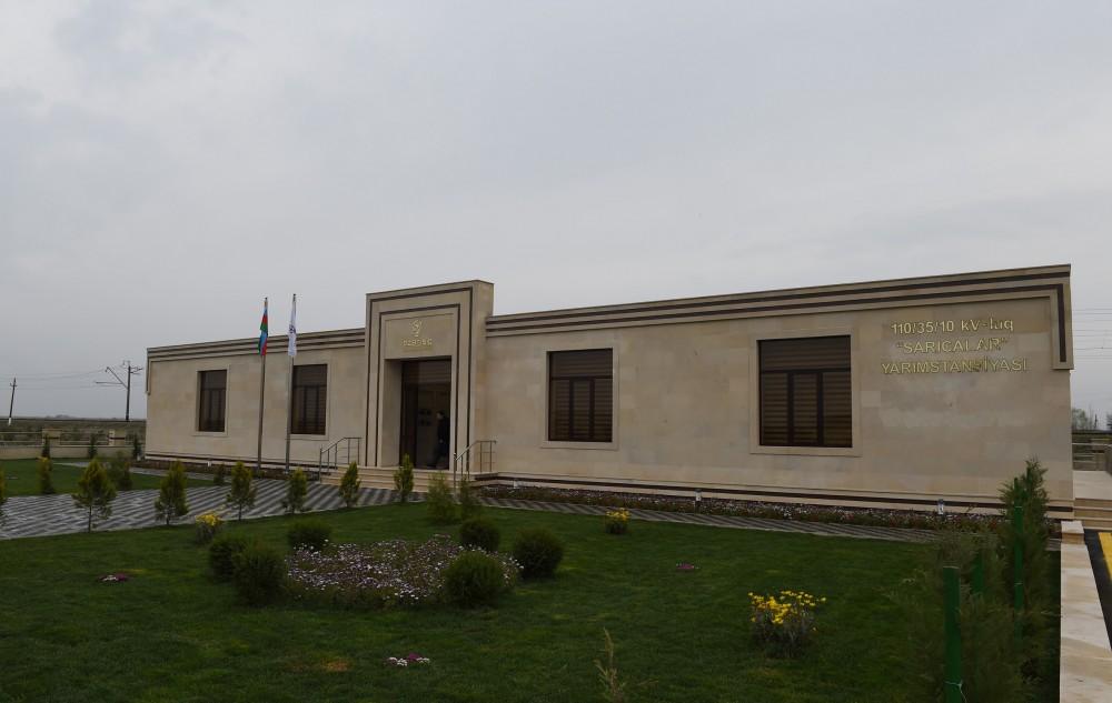 Ilham Aliyev launches substation in Saatli district (PHOTO)