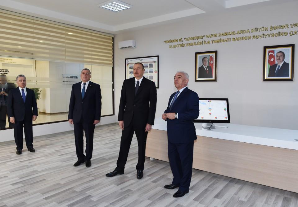 Ilham Aliyev launches substation in Saatli district (PHOTO)